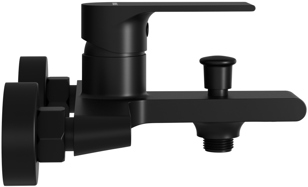Смеситель для ванны с душем STWORKI Колдинг S32100BK матовый черный