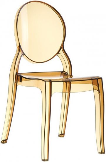 Стул прозрачный янтарный Elizabeth