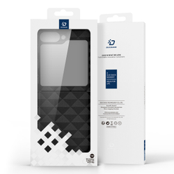 Складной чехол-книжка черного цвета от Dux Ducis для Samsung Z Flip 6, серия Fitt Series Case
