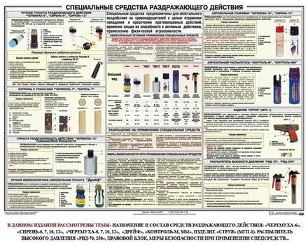 Плакат "Спецсредства раздражающего действия"