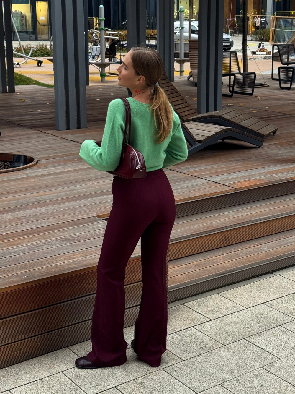 Брюки Элеганс винный