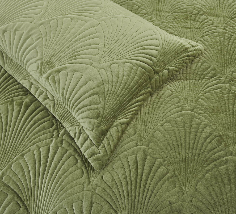 Покрывало 240x260 Sofi De MarkO Ариэль оливково-зеленое