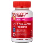 SmartyPants, Digestive, жевательные таблетки с пробиотиками, со вкусом клубники, 30 жевательных таблеток