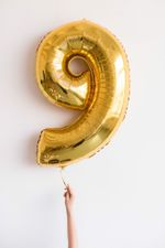 FM Шар 40" / 102 см Цифра "6 / 9" Золото (БГ-60)
