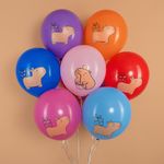 Шар (12''/30 см) Капибары, Ассорти, пастель, 1 ст, 25 шт.