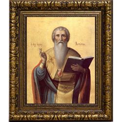 Антипа Пергамский, епископ священномученик. Икона на холсте.