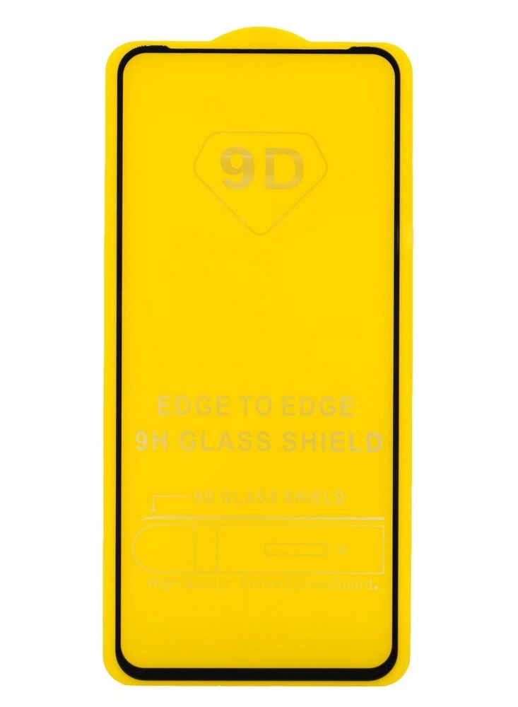 Защитное стекло Realme 6 (черный) 9D тех.упаковка