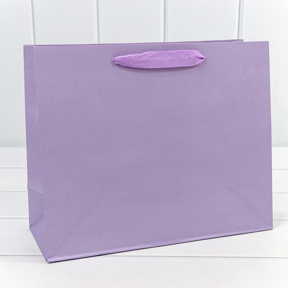 Пакет подарочный 32х26х12см "Люкс" (Сиреневый, Крафт)