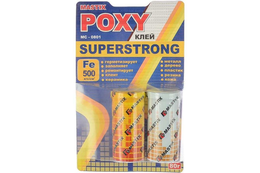 КЛЕЙ ЭПОКСИДНЫЙ MASTIX SUPERSTRONG 80ГР МС 0801