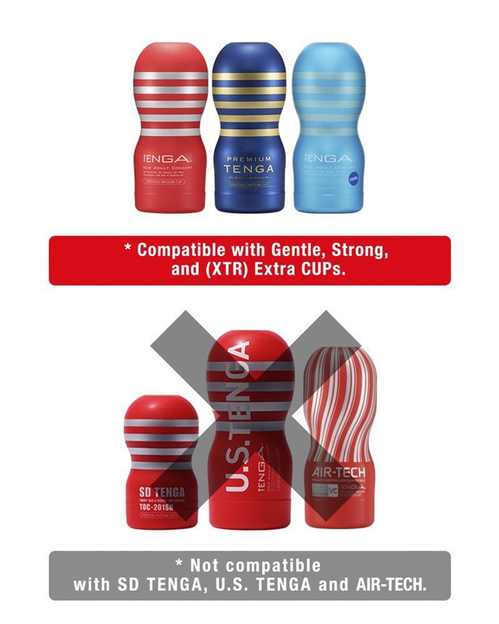 Набор Tenga Cup Vibrator 1st Set: вибратор Cup Vibrator, мастурбатор Original Vacuum Cup, мастурбатор Premium Original Vacuum Cup