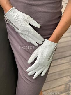 Женские перчатки из кожи питона AC-92