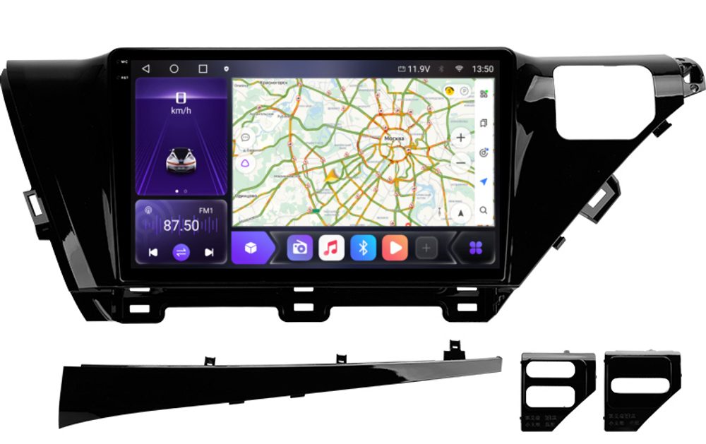 Магнитола для Toyota Camry 70 2017-2020 (без JBL) - Carmedia OL-1695 QLed+2K, Android 12, TS10,  CarPlay, 4G SIM-слот