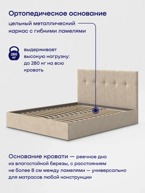 Кровать БайДрим (велюр, без ПМ)