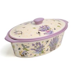 ФОРМА ДЛЯ ЗАПЕКАНИЯ С КРЫШКОЙ LEFARD "ЛАВАНДА" ОВАЛЬНАЯ 3,2 Л 37,5Х22Х15,5СМ