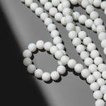 Керамические бусины, матовый белый, шар 8,3мм