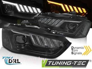 Передние фары LED BLACK SEQ для AUDI A4 B8 12-15