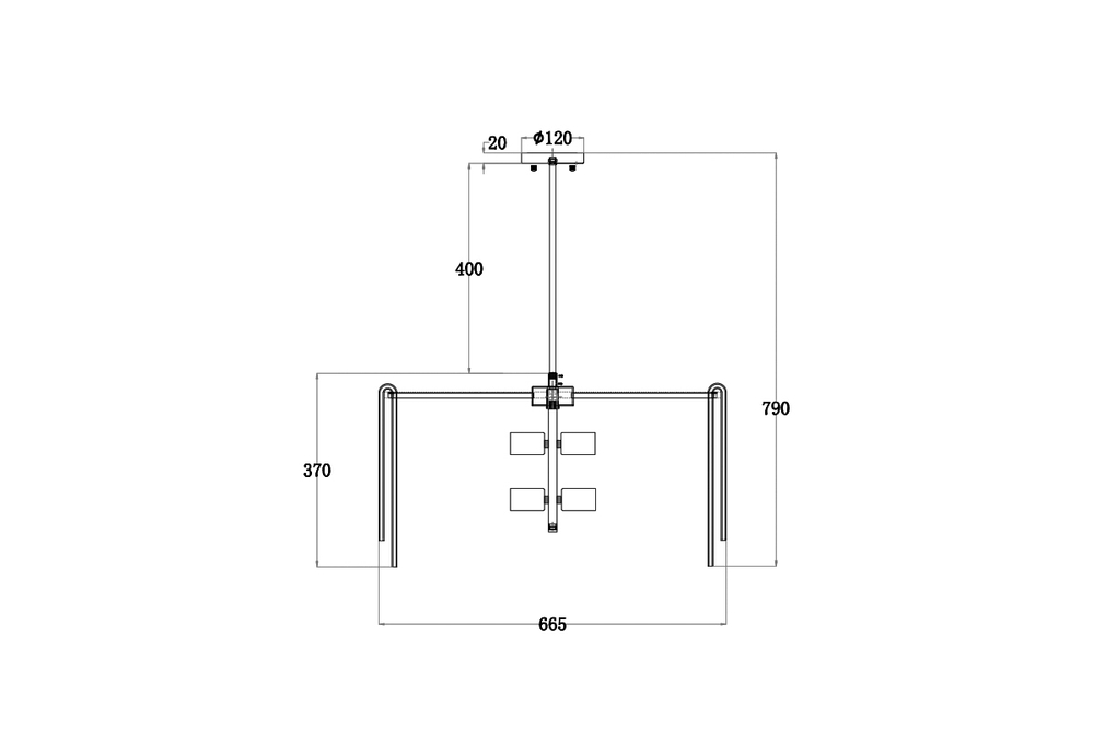 Светильник потолочный Garda Decor 20MD3449-6