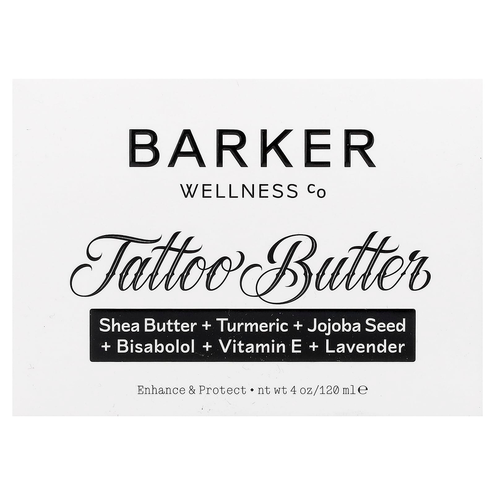 Barker Wellness Co, масло для тату, 120 мл (4 унции)