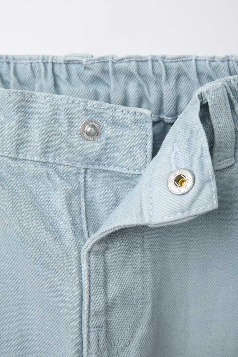 ZARA ДЖИНСЫ BALLOON ИЗ ТВИЛА, ЯРКО-СИНИЙ