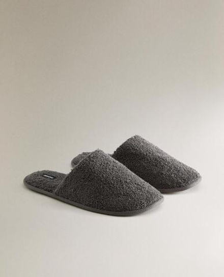ZARA HOME ДОМАШНИЕ ТАПОЧКИ, ТЕМНО-СЕРЫЙ
