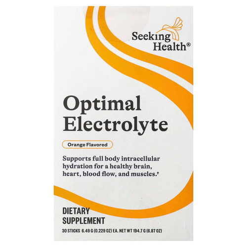 Seeking Health, Optimal Electrolyte, апельсин, 30 пакетиков по 6,49 г (0,229 унции)