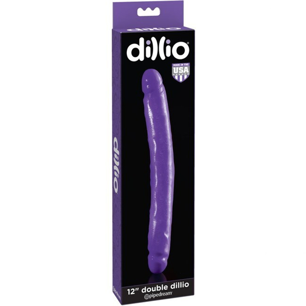 Фаллоимитатор двусторонний PipeDream Dillio 12 Double (Цвет: фиолетовый)