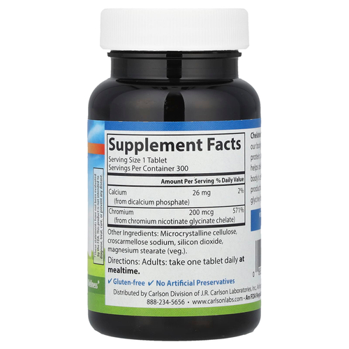 Carlson, Хром Хелат 300 таблеток