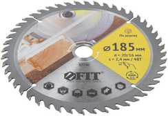 Диск пильный для циркулярных пил по дереву 185x20/16 мм, 48T FIT 37740
