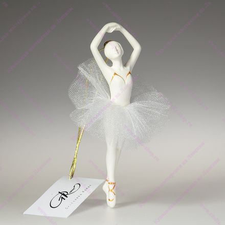 Ёлочная игрушка Балерина фарфоровая
