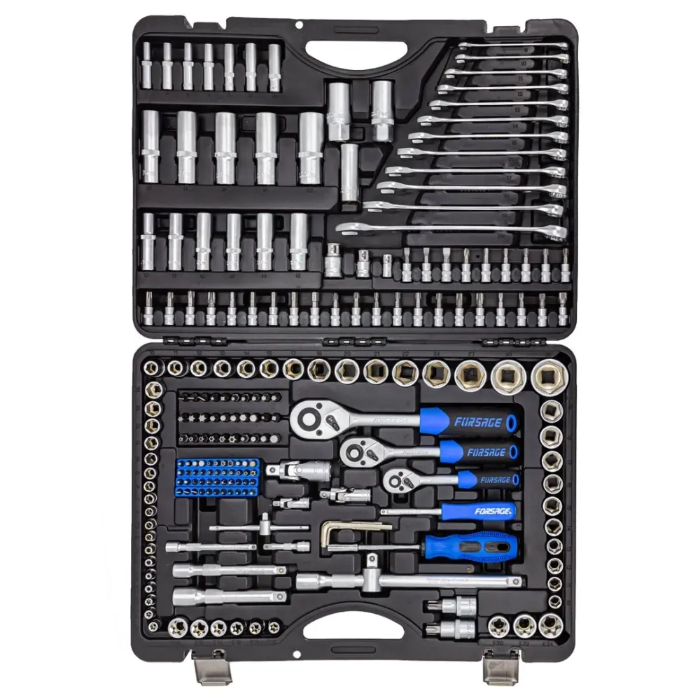 Набор инструментов 216пр. 1/4'', 3/8'', 1/2''(6гр.)(4-32мм)(NEW) Forsage F-38841(38841-5)