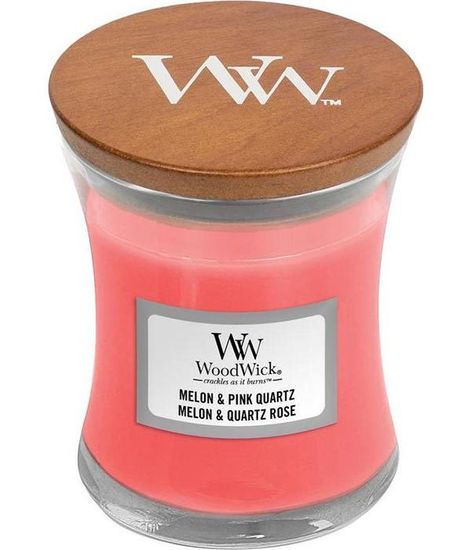 Дыня и розовый кварц, ароматическая свеча, WoodWick