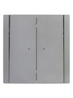 FORTE&PIANO Выключатель 2-клавишный проходной с индикацией 10А FP508 сталь IEK