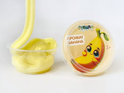Слайм 70гр. банановый (Стекло)