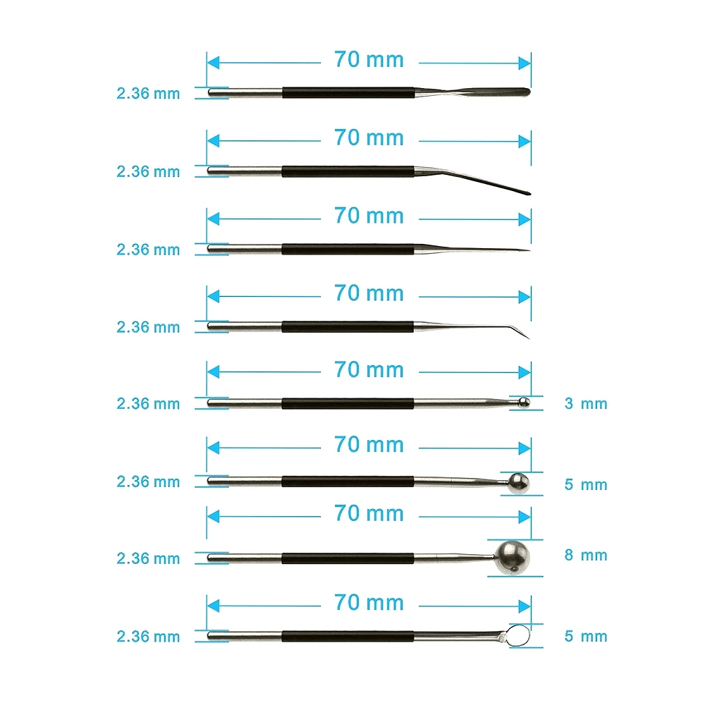 Набор электродов монополярных для коагулятора Ellman Surgitron, диаметр штекера 2,4 мм