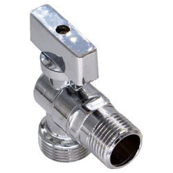 Кран шар. д/быт. прибор. угл. 1/2"х3/4" ш/ш с отражат. бабочка, удл. резьба, хром. CTM CAMR1234