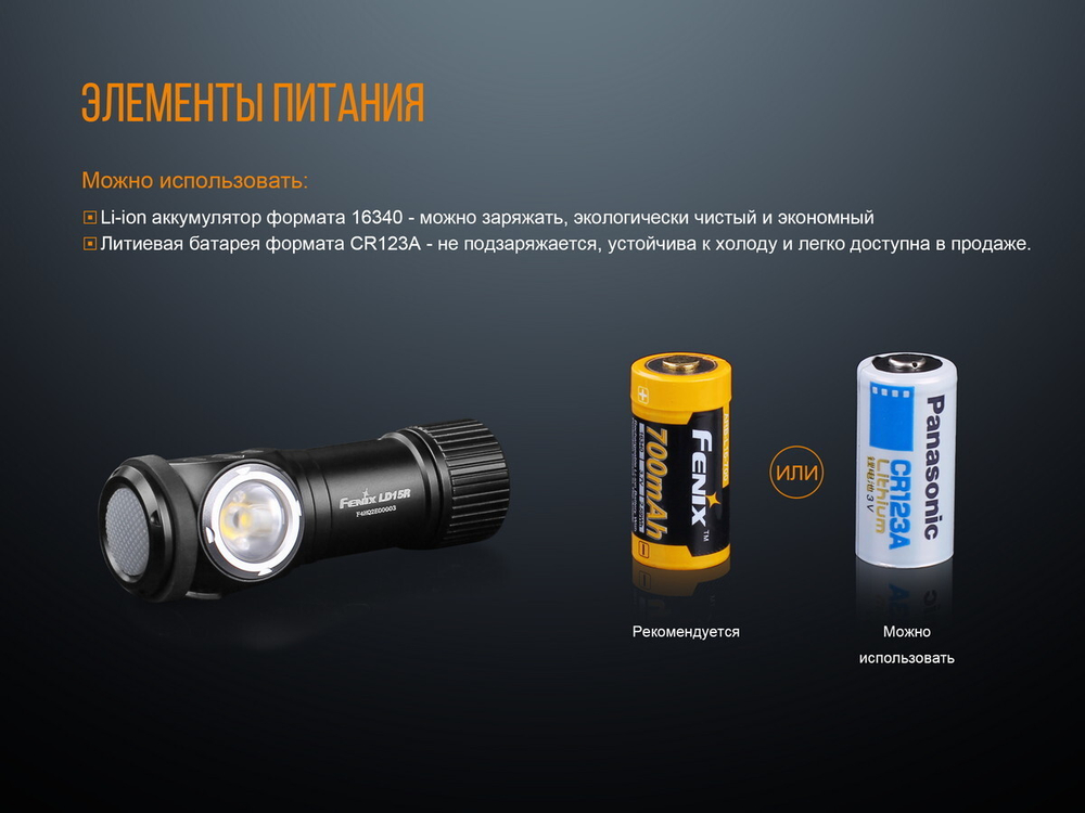 Фонарь Fenix LD15R Cree XP-G3