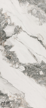NT CERAMIC. Керамогранит Atlas Home Bianco Struttura 270*120 Лаппатированный