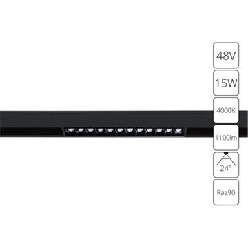 A4634PL-1BK СВЕТИЛЬНИК ПОТОЛОЧНЫЙ LINEA 48В 15Вт 1100Лм 4000К 90+ 24°