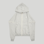 Zip-Up Hoodie Ragged LOGO Melange