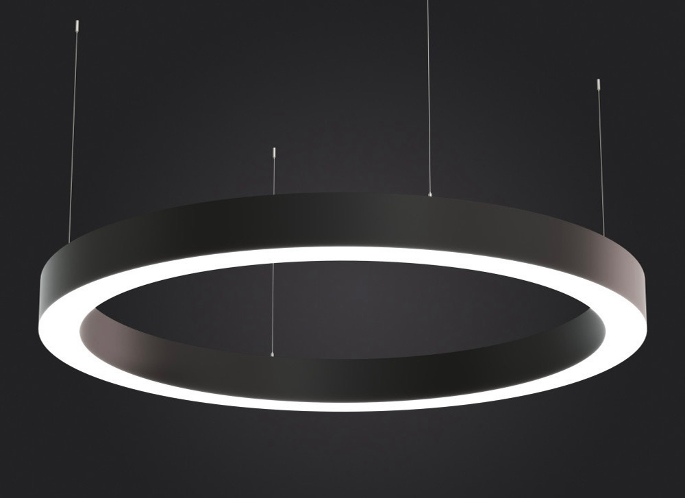 Подвесной LED светильник кольцевой OREOL-1000 75Вт 4000К 6375Лм черный IP20 1000х1000х100мм DARKLUM