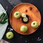 Деревянное блюдо Art of Siberia для подачи шашлыка и закусок с соусницей из дерева сибирский кедр. T76