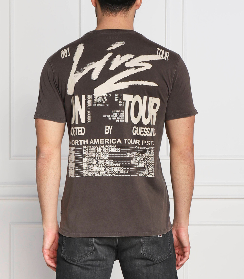 футболка riot tour GUESS - графитовый (M3RI40 KBDL0)