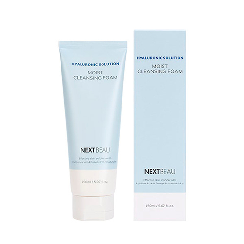 Увлажняющая очищающая пенка для умывания с Гиалуроновой Кислотой Nextbeau Hyaluronic Solution Moist Cleansing Foam 150мл