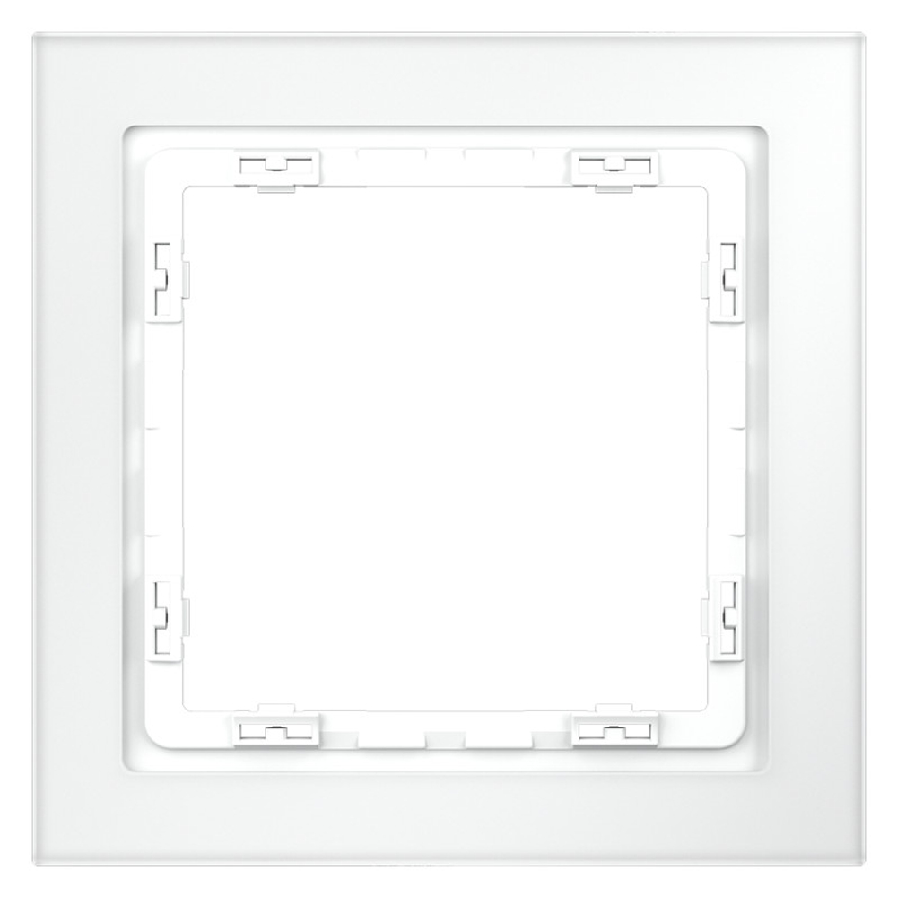 Рамка стеклянная VOLTUM S70 на 1 пост, (белый,матовый,стекло)