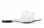 Bottega Veneta Lido Slide Slippers Women"s White