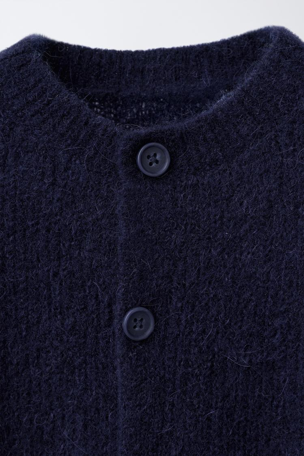 ZARA КАРДИГАН ИЗ ШЕРСТИ И АЛЬПАКИ, МОРСКОЙ СИНИЙ