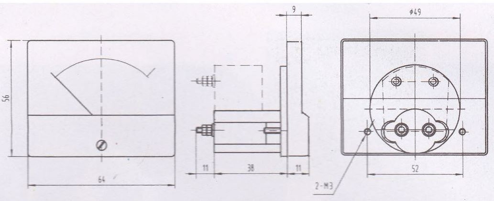 Стрелочный амперметр 85C1 - 500μА