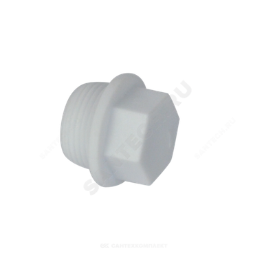 Заглушка (пробка) PP-R белая Дн 25х3/4" НР VALFEX 10163025