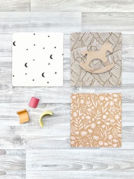 Сет из 3х пелёнок Mjölk Palm Tree/Caramel Flowers/Ночное небо