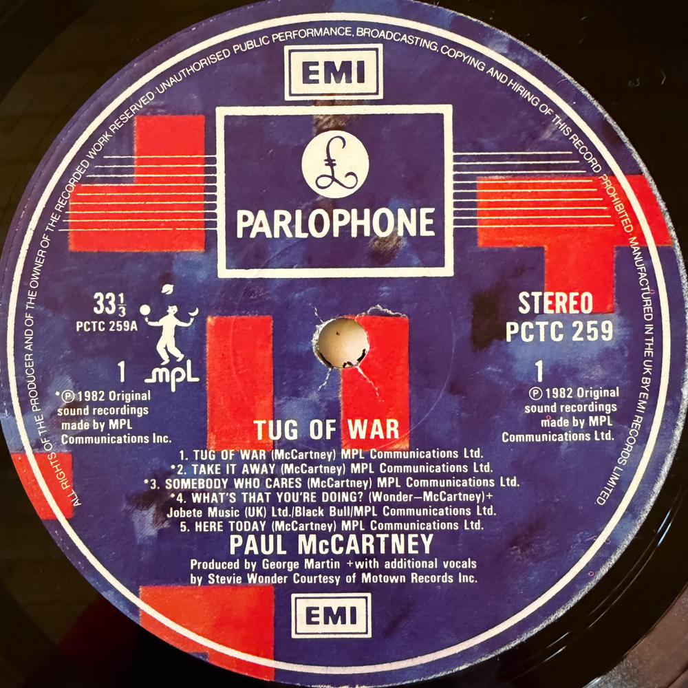 Paul McCartney – Tug Of War (Англия 1982г.)Т